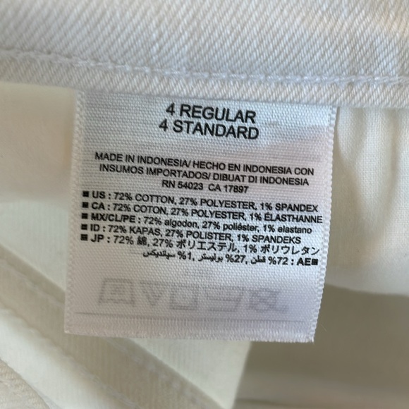 Old Navy Mid-Rise Straight Crop Bright White Distressed Five Pocket Jeans - Picture 11 of 13